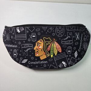 NWOT Constellation BLACKHAWKS Fanny Pack Black Sports Waist Bag Adjustable Strap